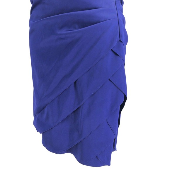 Onyx Nite NEW Womens Size 4 Strapless Purple Satin Ruched Mini Dress Event Dress - Picture 6 of 9